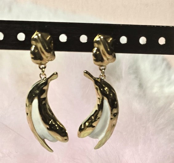 Boucles d'Oreilles Banane d'Or