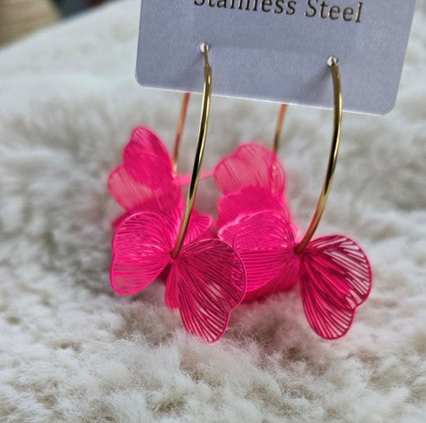 Boucles d'Oreilles La Créole ROSE