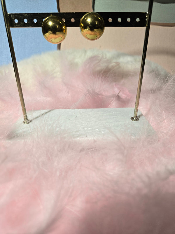 Boucles d'Oreilles Boule dorée